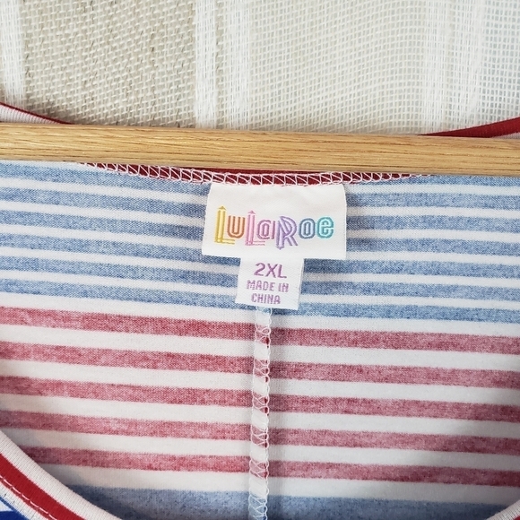 Lularoe‎ Striped Sleeveless Maxi Dress Size 2X - Picture 4 of 6